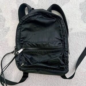Rebecca Minkoff Backpack Nylon Zipper Medium Black